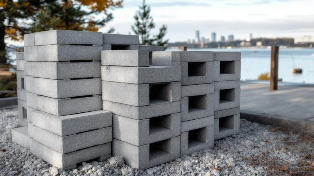 concrete block deck supports in barrie, ontario