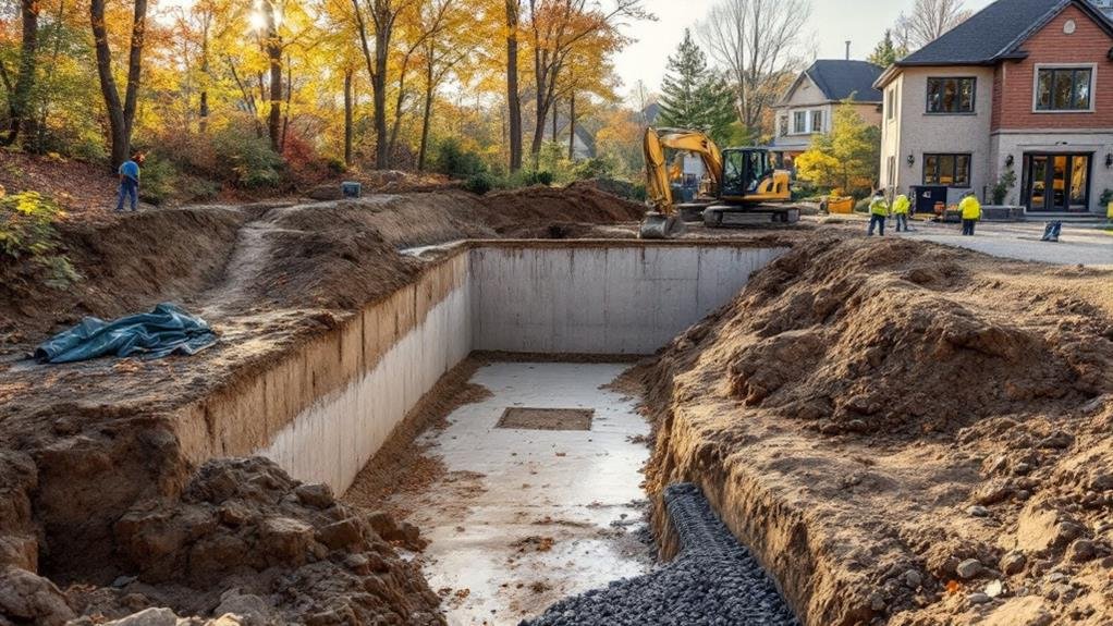 exterior basement waterproofing in barrie, ontario